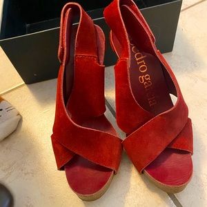 Pedro Garcia suede sling back heels